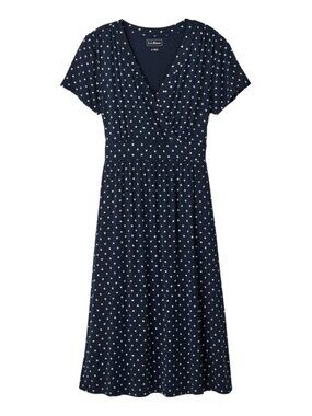 LL Bean Faux Wrap Knit Dress LP